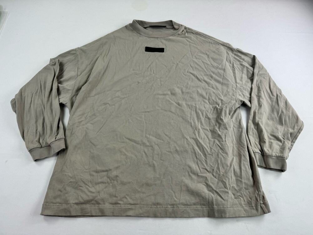 Fear of God ESSENTIALS Men’s Large Taupe Long Sleeve Shirt Oversized